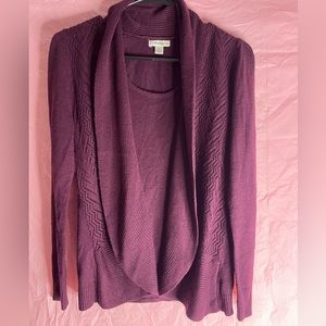 Croft & Barrow women’s small purple cardigan with extra layer